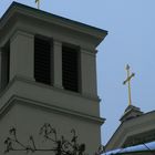 Kirchturm der Berliner St.-Paul-Gemeinde im Wedding, ...