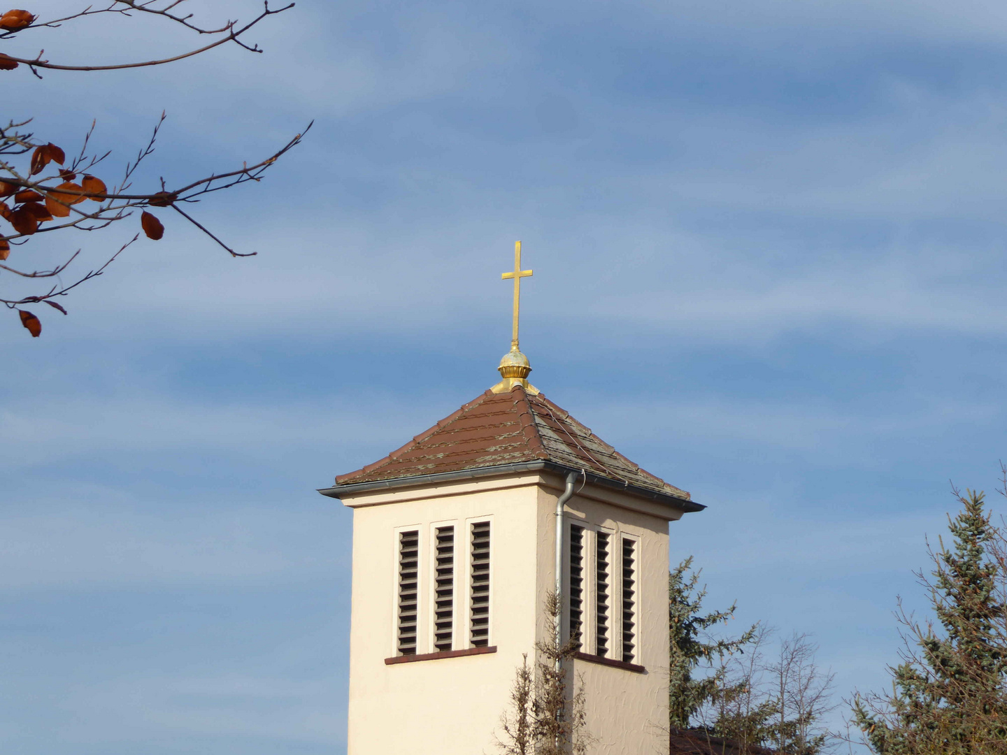 Kirchturm der katholischen Kirche in Bad Belzig