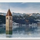 Kirchturm im Reschensee (Südtirol)