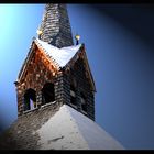 Kirchturm in Rojen am Reschenpass