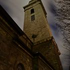 Kirchturm von St. Paulus zu Göttingen bei Nacht