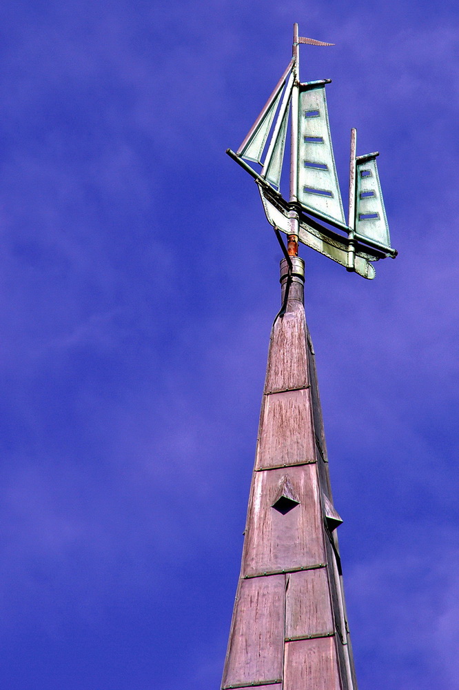 Kirchturmspitze auf Helgoland