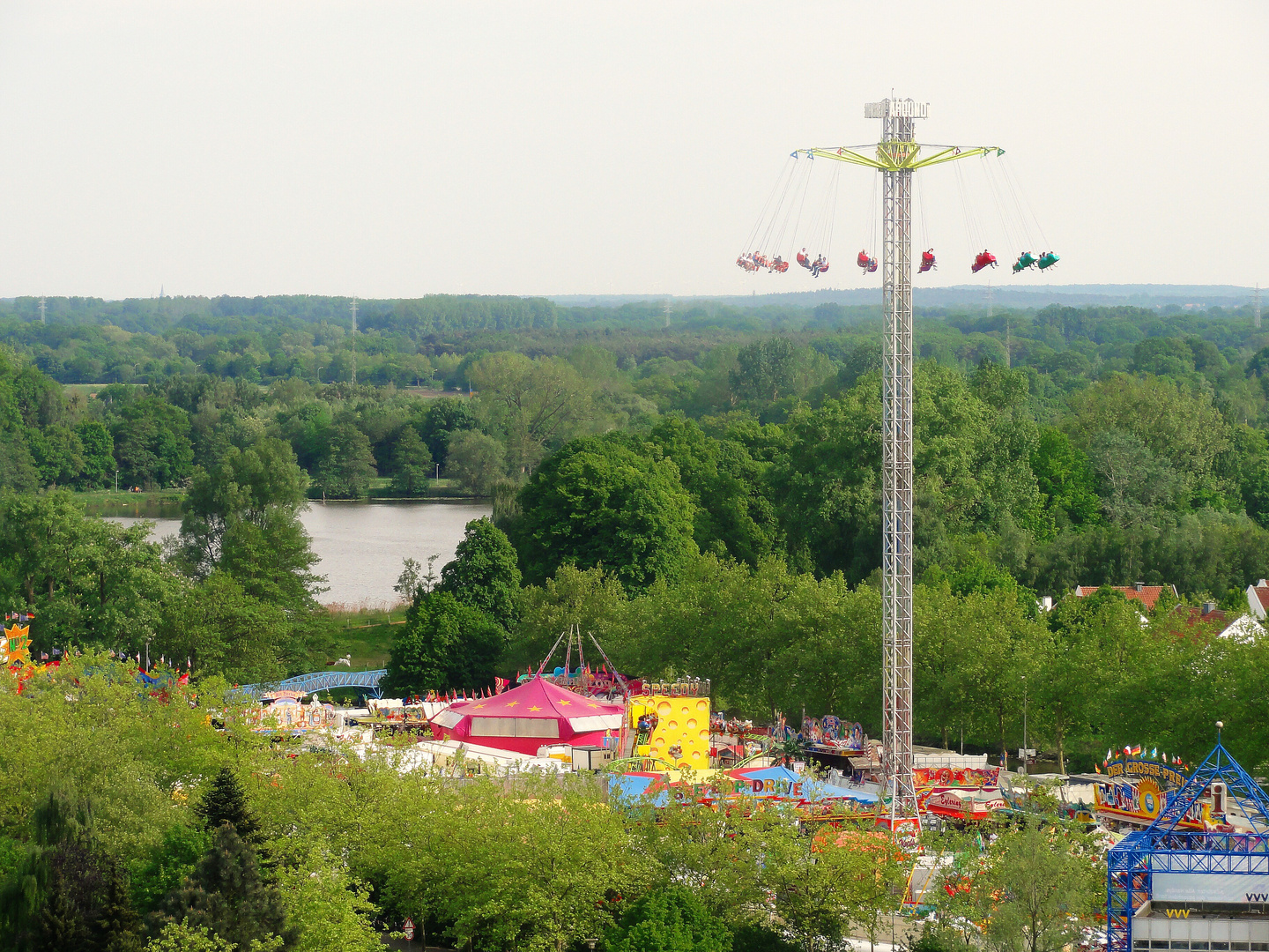 Kirmes in Nordhorn aus der Vogelperspektive