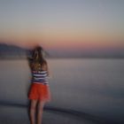 Kirsty Watching the Mallorcan Sunrise