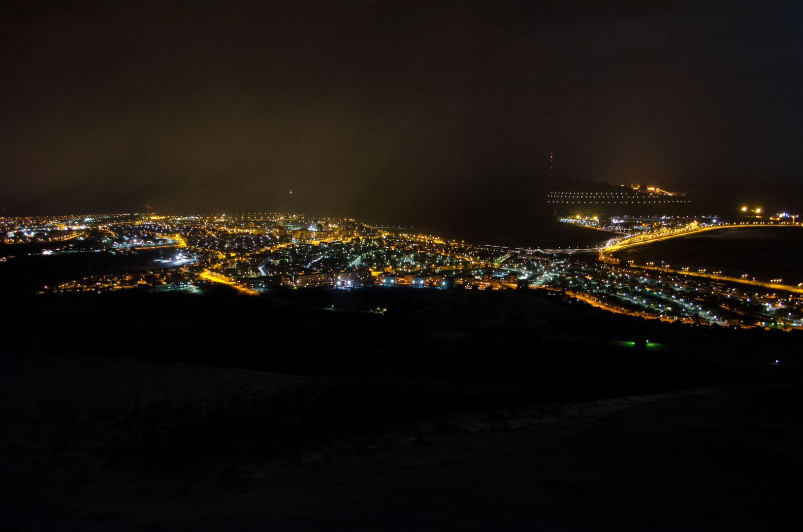 Kiruna bei Nacht