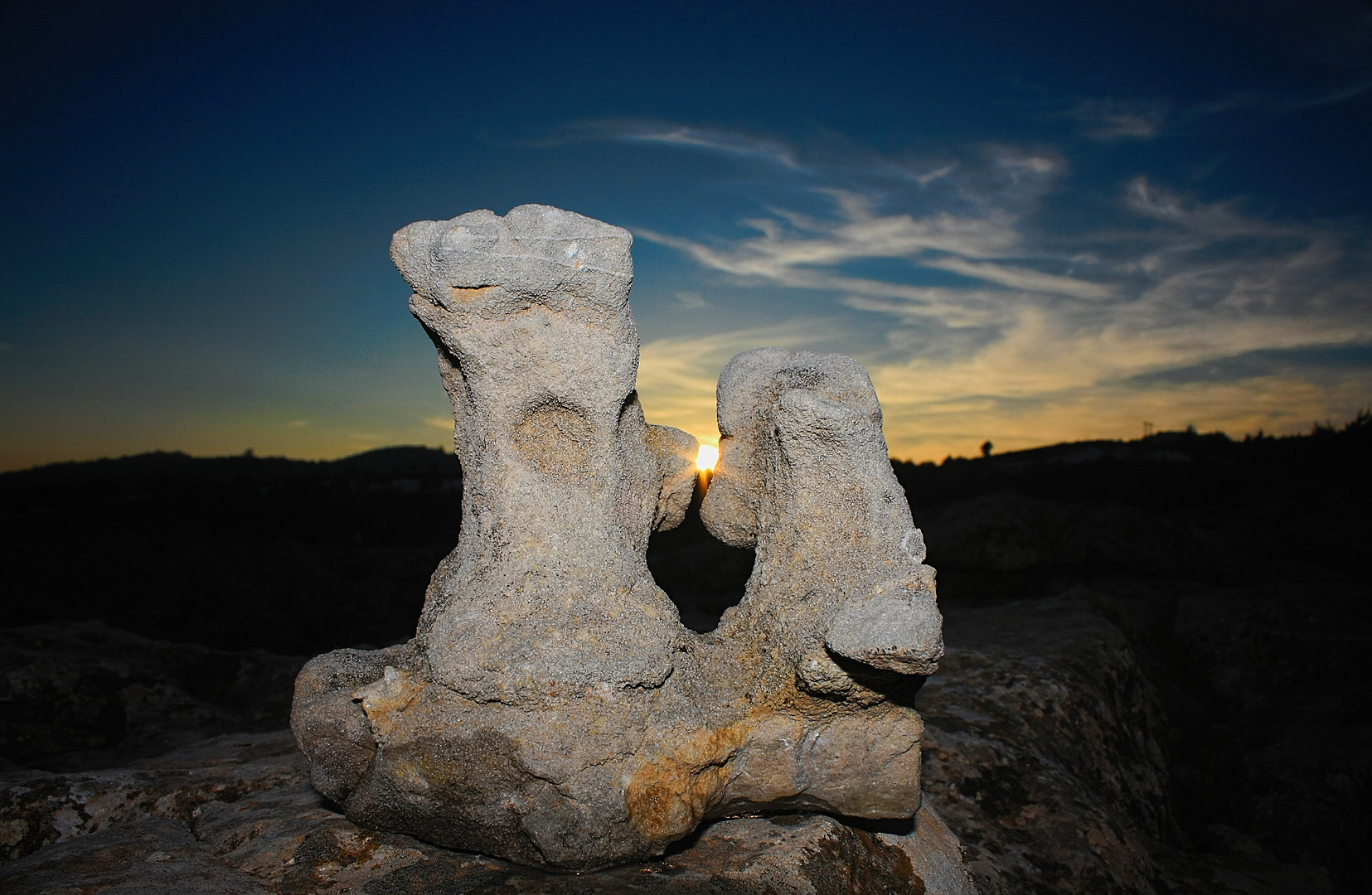 Kiss at the sunset