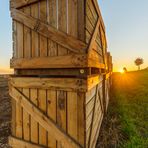 Kisten im Sonnenuntergang 