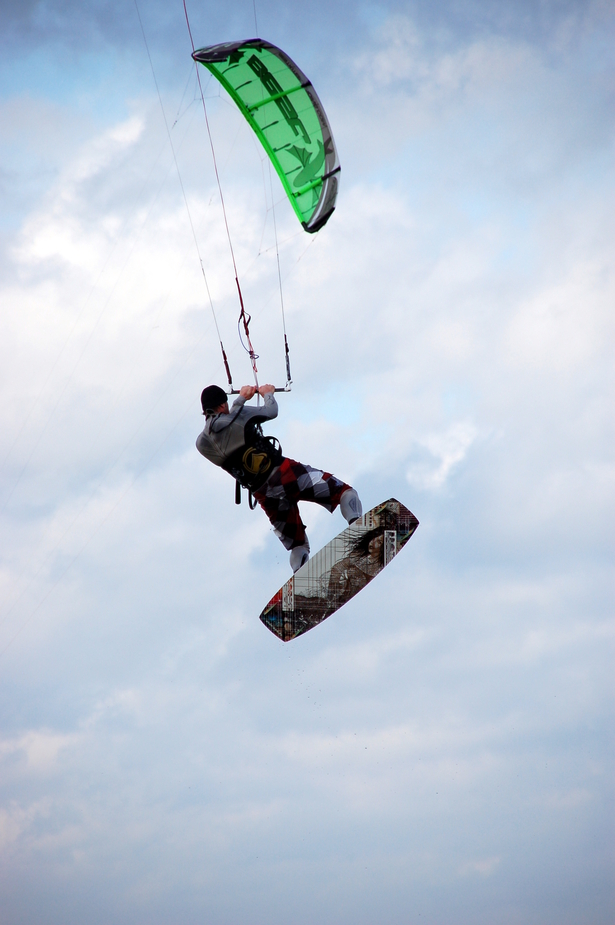 Kit-Boarden an der Ostsee