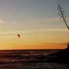 kite au coucher du soleil