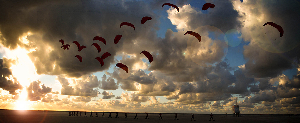 Kite-Boarden auf Amrum