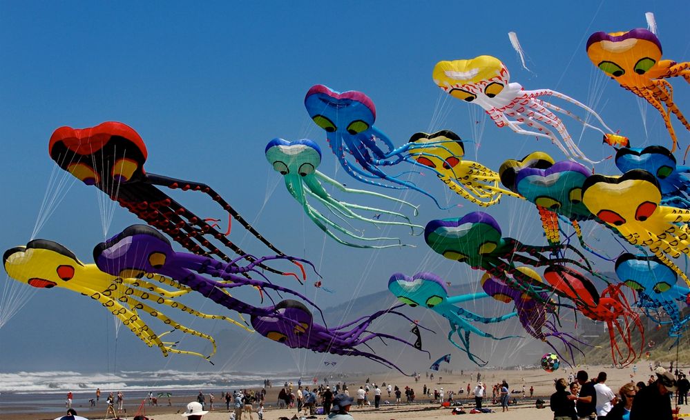 Kite Festival Canon Beach Oregon USA von Peter E. Müller 