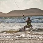 Kite-surfen am Abend