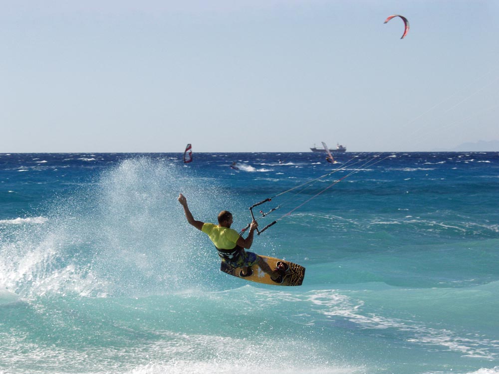 Kite-Surfen auf Leykada, Griechenland