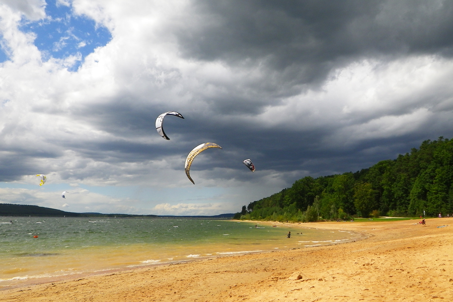 Kite-Surfer am Brombachsee