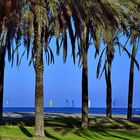 Kite Surfer beim Patacona Strand in Valencia