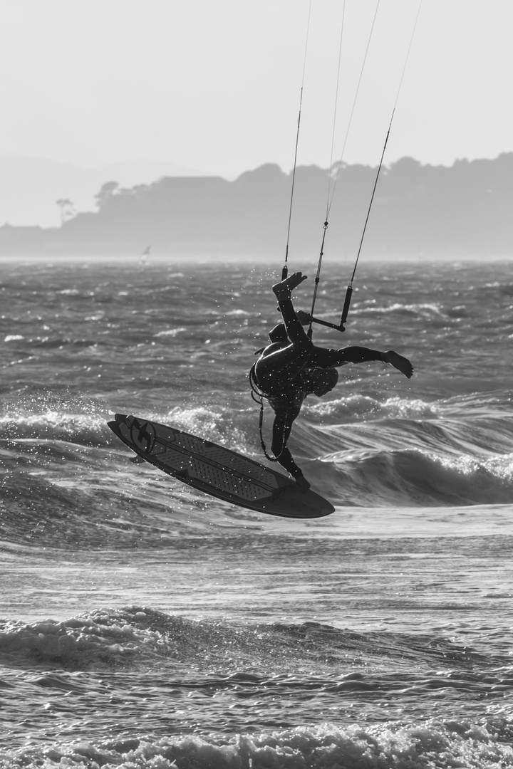 Kite Surfer Extreme Acrobatics