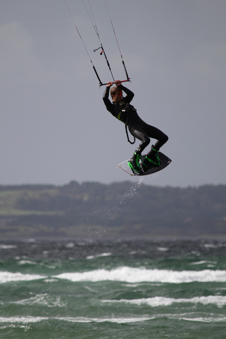 Kite Surfer in action - Denmark