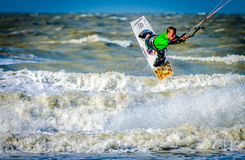 Kite Surfer in de Haan Belgien