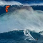 Kite Surfer Jaws Maui Hawaii