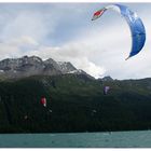 Kite-Surfing auf dem Silvaplanasee, 1