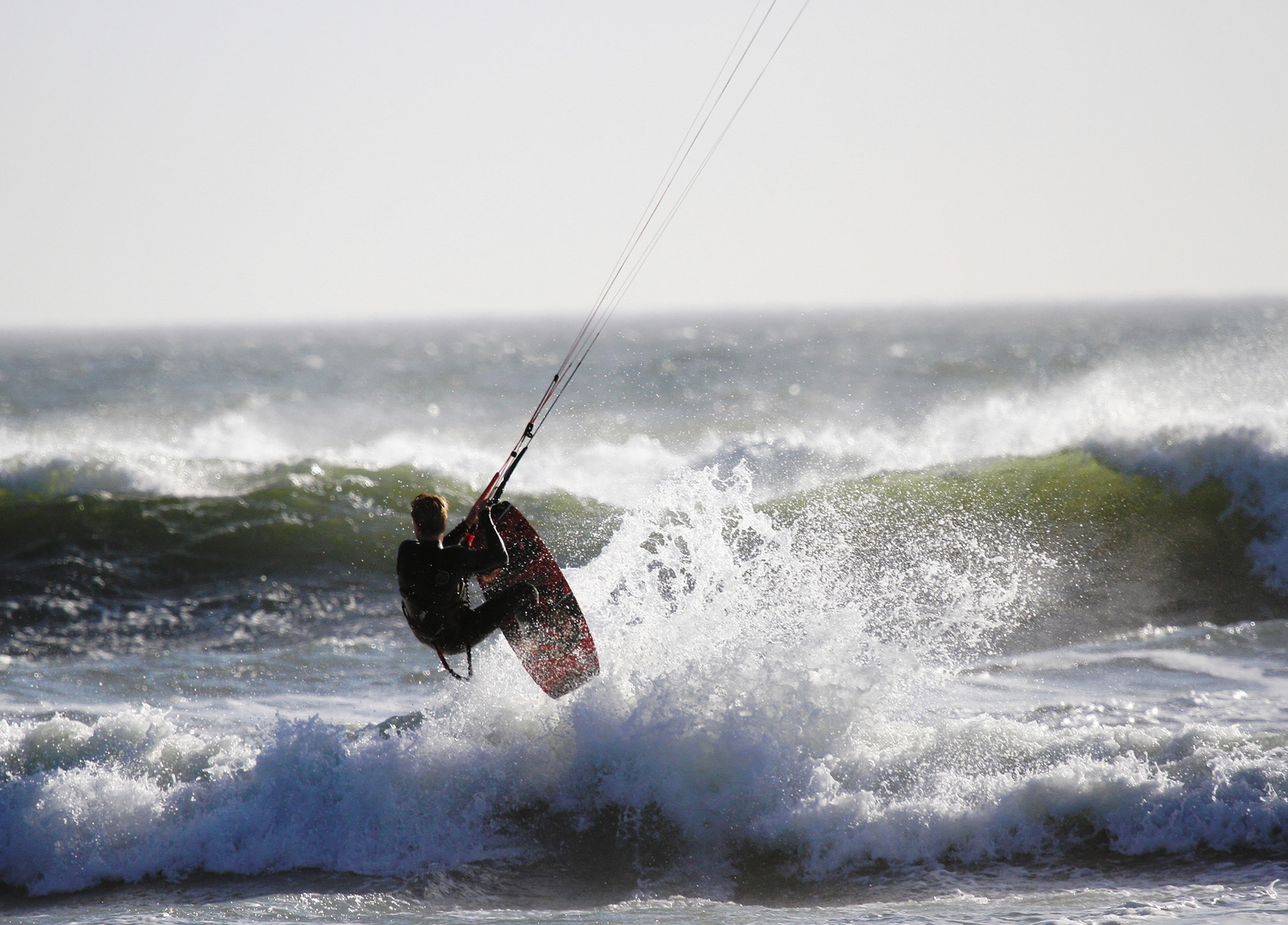 Kiteboarding am Bloubergstrand, Südafrika