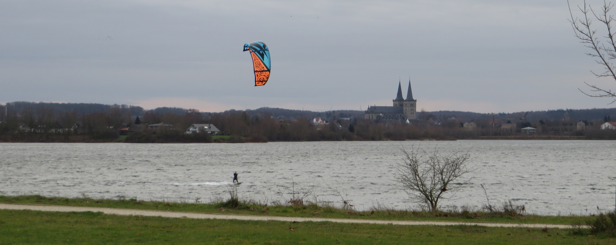 Kiten in der (Xantener) Südsee