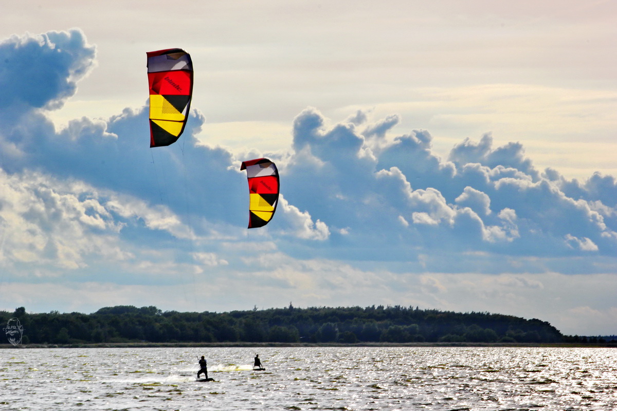 Kiter am Saaler Bodden