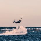 Kiter am Strand von Stein....