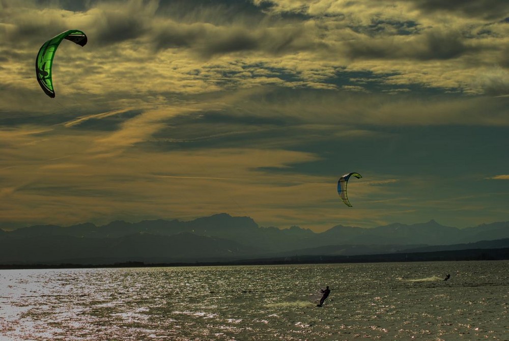 Kiter auf dem Ammersee