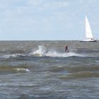 Kitesurfen auf der Nordsee bei Otterndorf