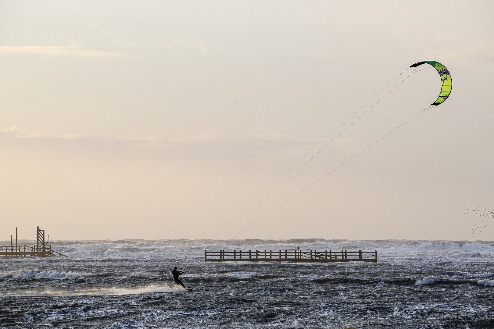 Kitesurfen bei Sturm