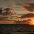 Kitesurfen im Sonnenuntergang...