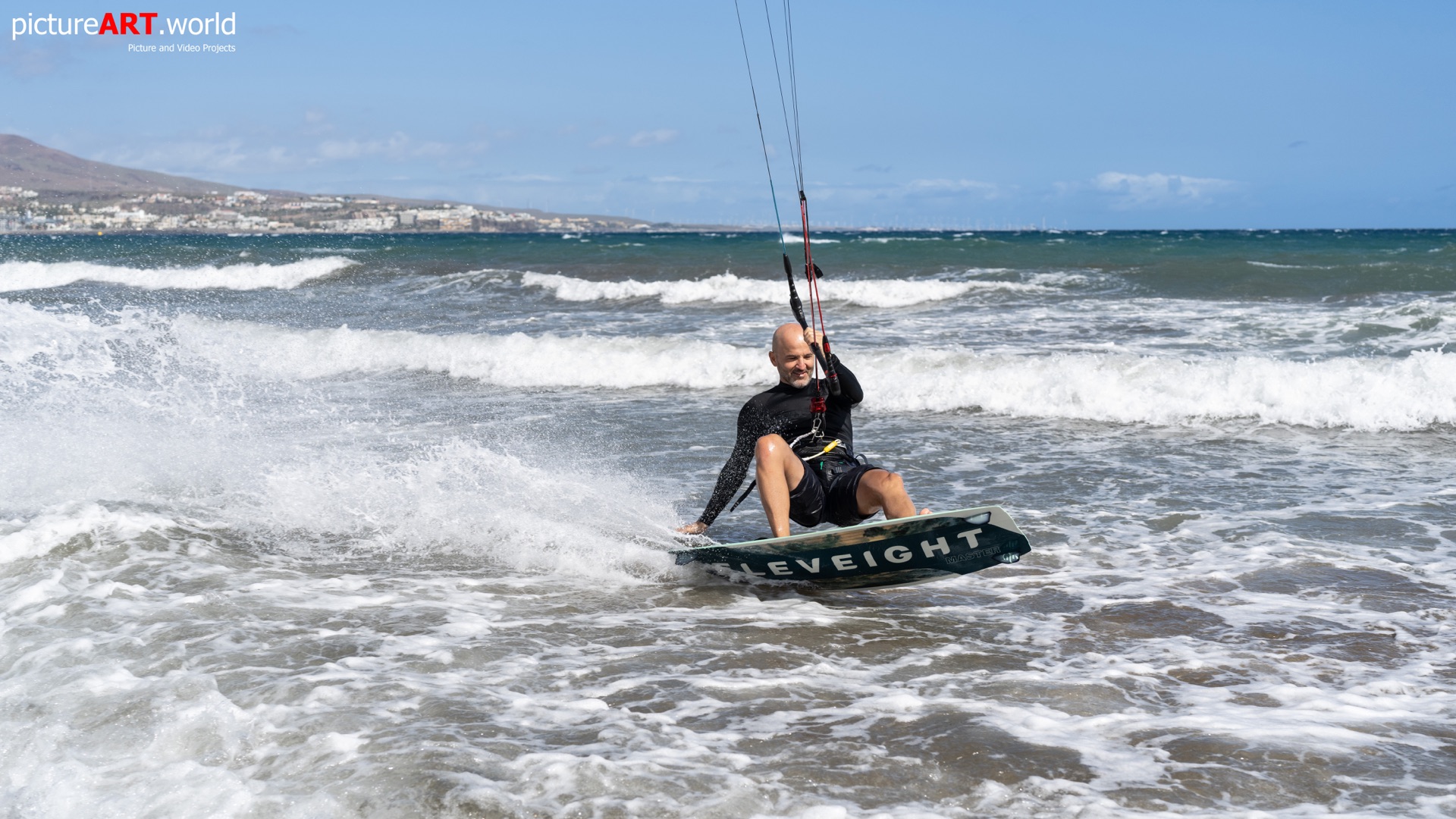 Kitesurfen mit Victor