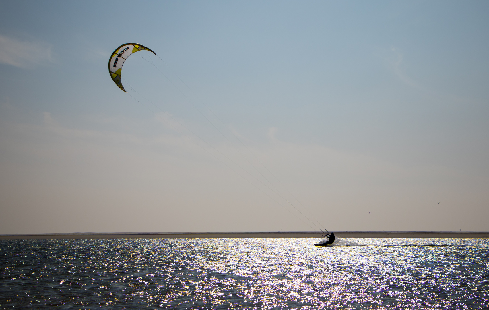 Kitesurfen vor Borkums Strand