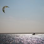 Kitesurfen vor Borkums Strand