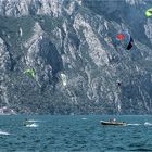 Kitesurfer am Gardasee