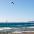Kitesurfer am Strand von Tarifa