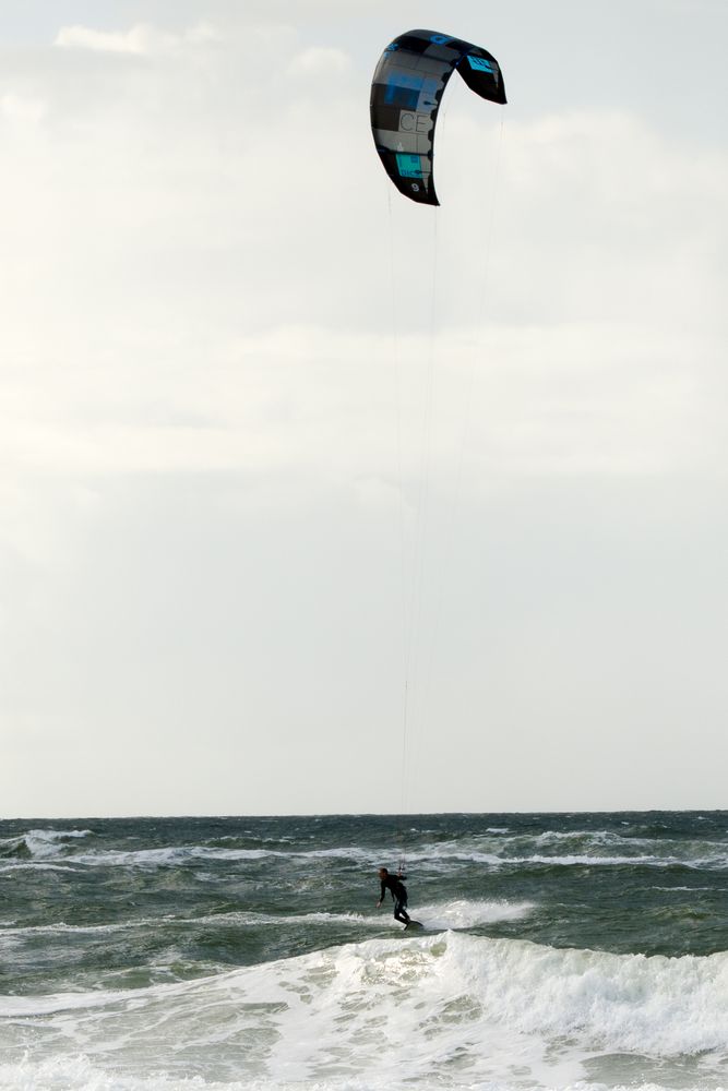 Kitesurfer am Westerländer Strand