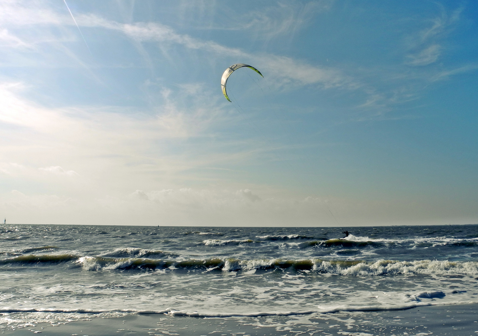 Kitesurfer am Weststrand