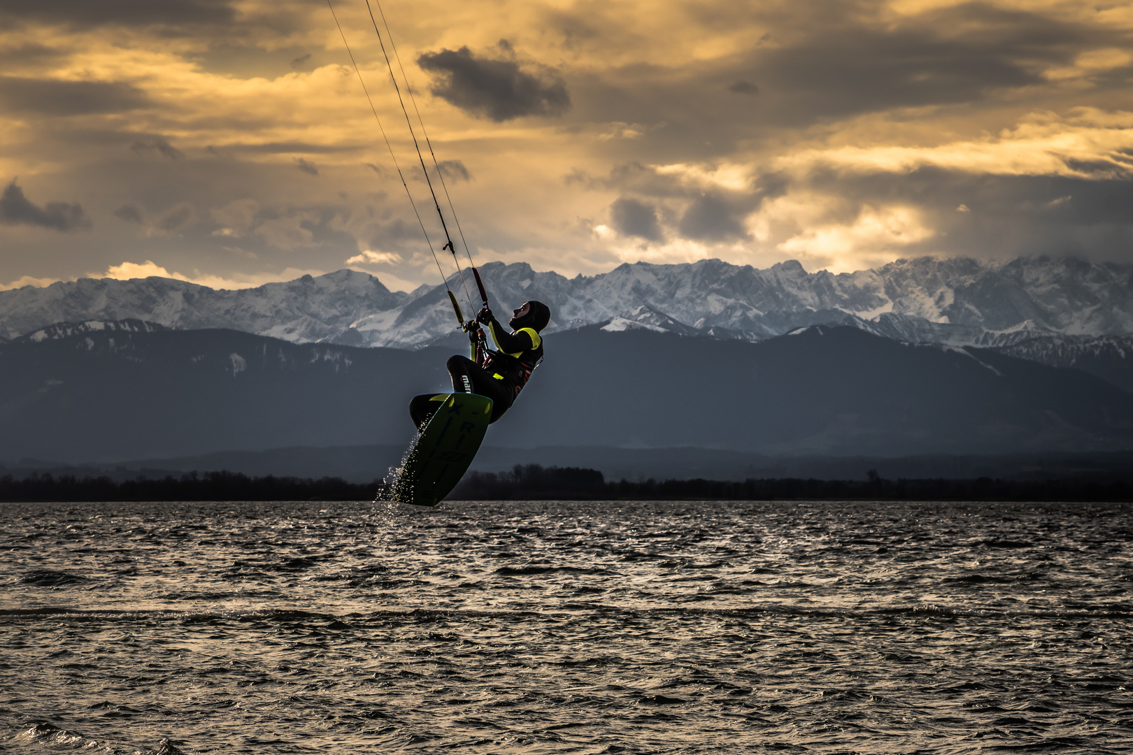 Kitesurfer auf dem Ammersee