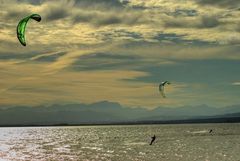 Kitesurfer auf dem Ammersee