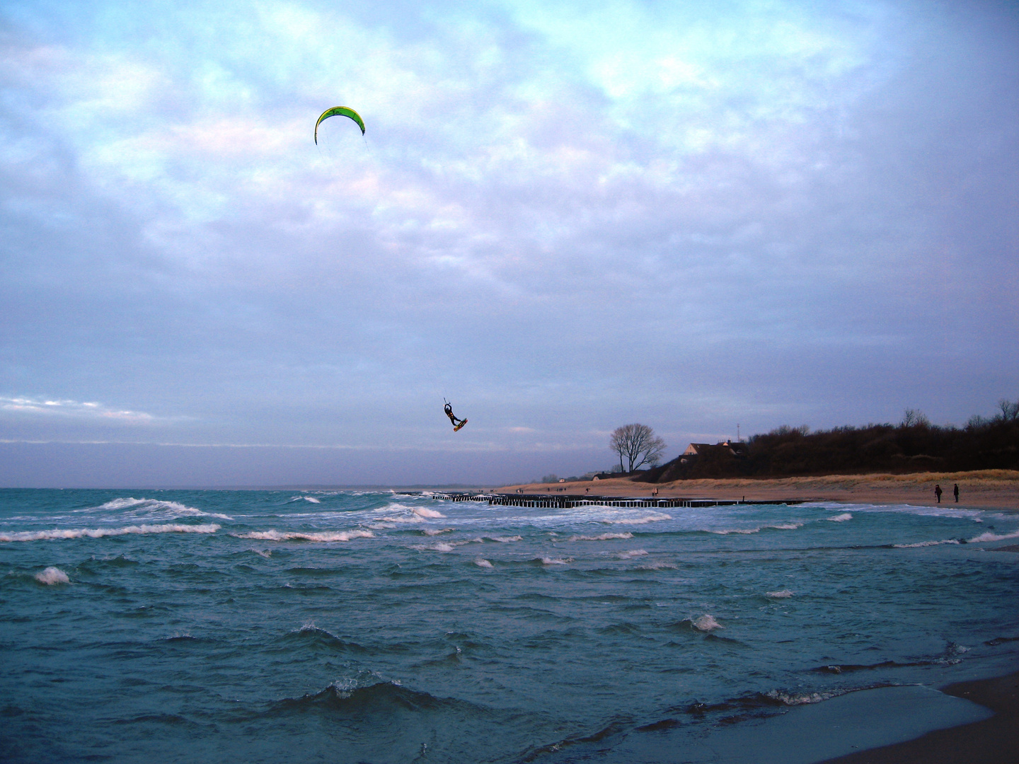 Kitesurfer auf dem Darß / bei Ahrenshoop