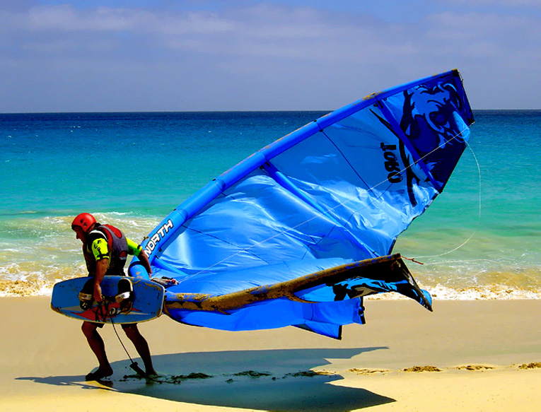 Kitesurfer auf den Kapverden