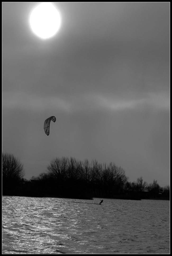 kitesurfing in Dezember ...