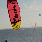 Kitesurfing vor Lemkerhafen - Fehmarn