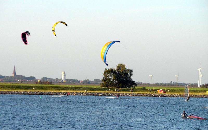 Kitesurfing vor Orth - Fehmarn