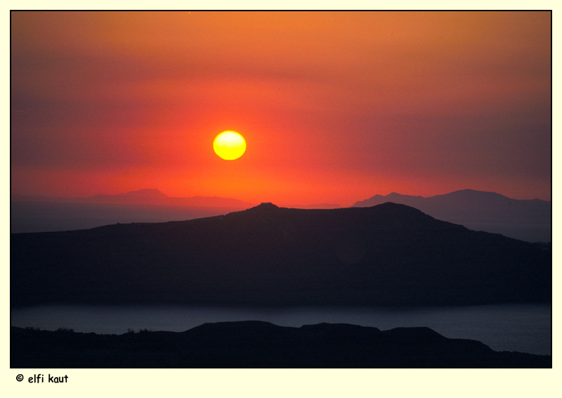 kitschiger sonnenuntergang auf santorin ;-)