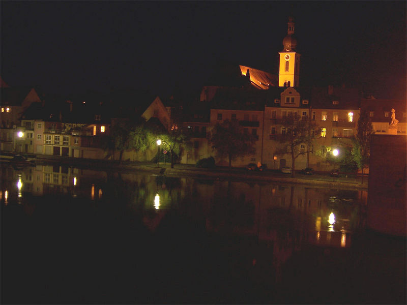 Kitzingen am Main, bei Nacht