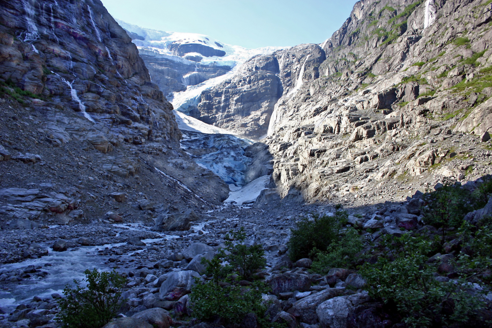 Kjenndals-Gletscher am 10. Juni 2007.