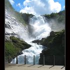 Kjosfossen- Wasserfall - Flåm-Bahn - Norwegen